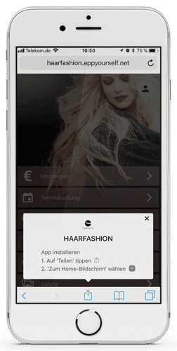 Installation der Progressive Web App auf dem iPhone