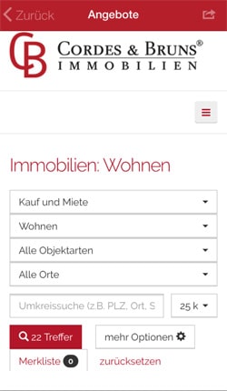 Dienstleistungs-App für Makler und Immobilienbüro