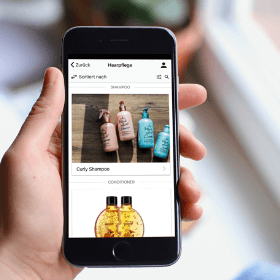 Der Produktkatalog im App Baukasten für Produkte und Services