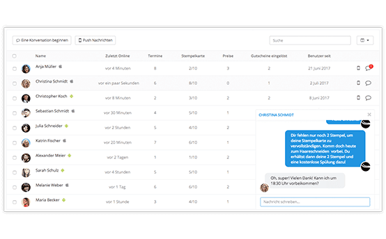 nutzermanagement-messenger-app-plattform Nutzermanagement mit integriertem Messenger in der App Plattform