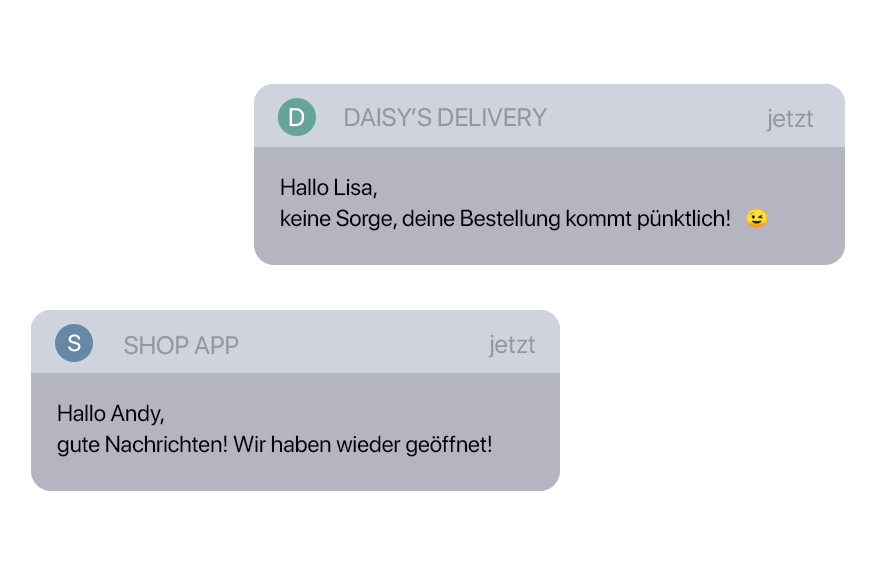 Über Deine Shop App kannst Du Deine Kunden auf dem neuesten Stand halten