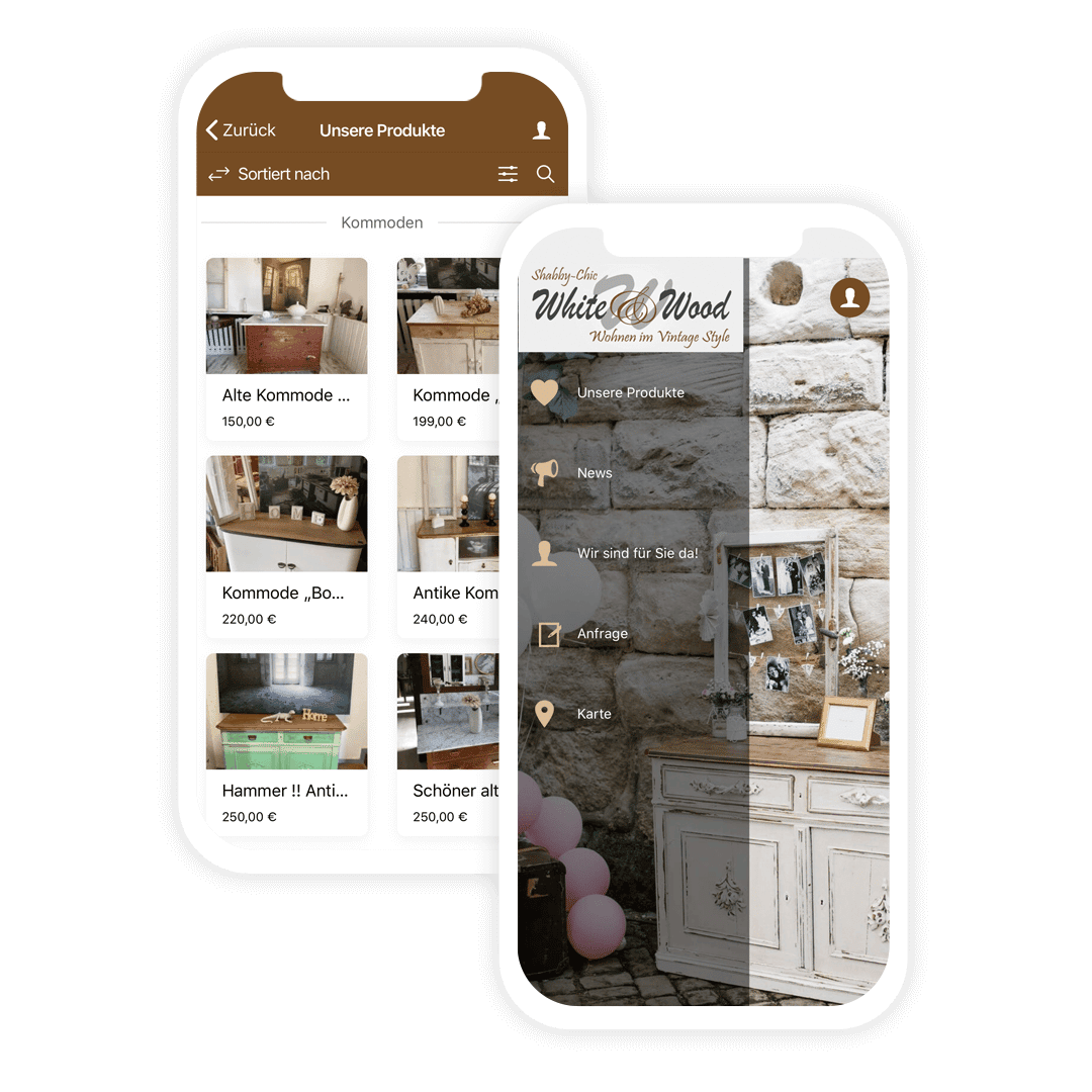 white-and-wood-shop-app Die Shop App von White & Wood
