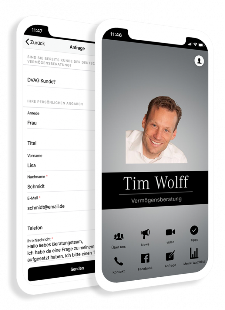 The service app for the consulting, services and service industries