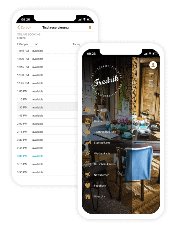 Die Tischreservierung App von Fredrik