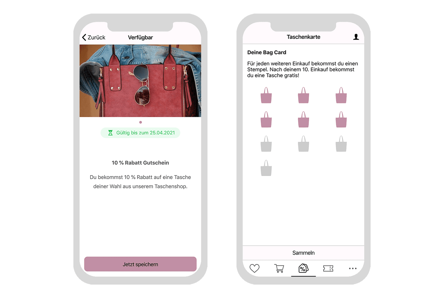 Shopping App mit Gutscheinen und Stempelkarte verbinden