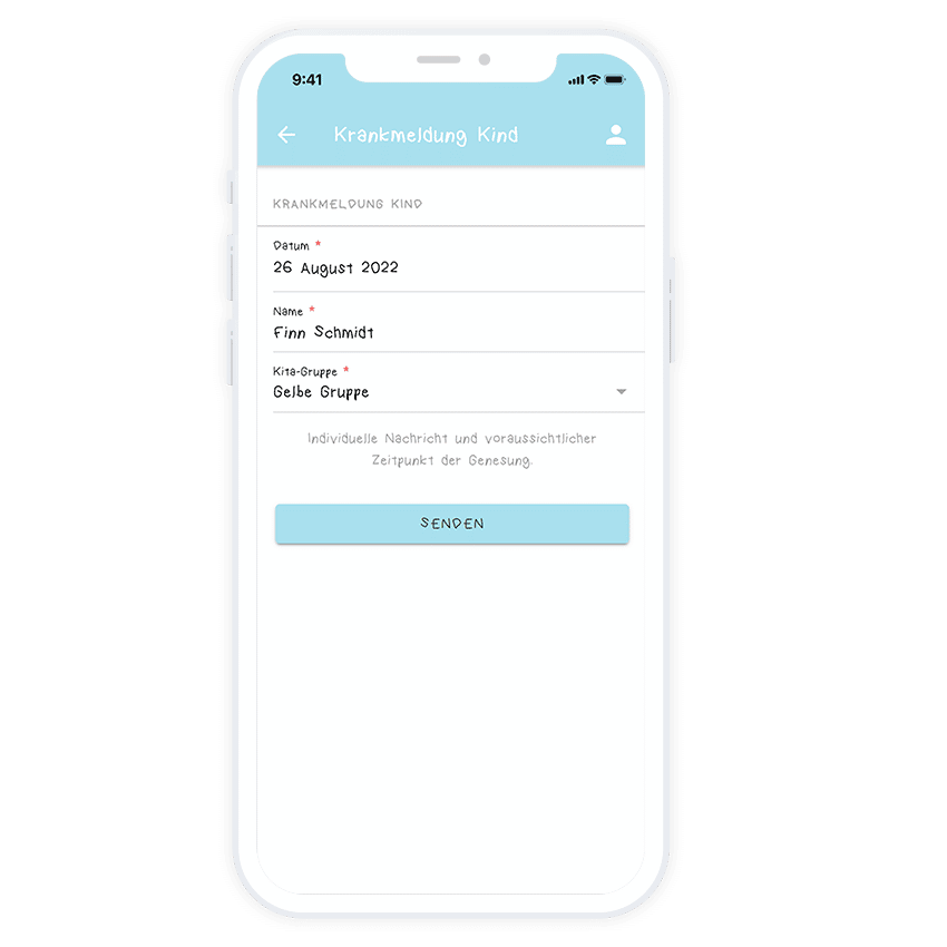 Kindergarten App Krankmeldung